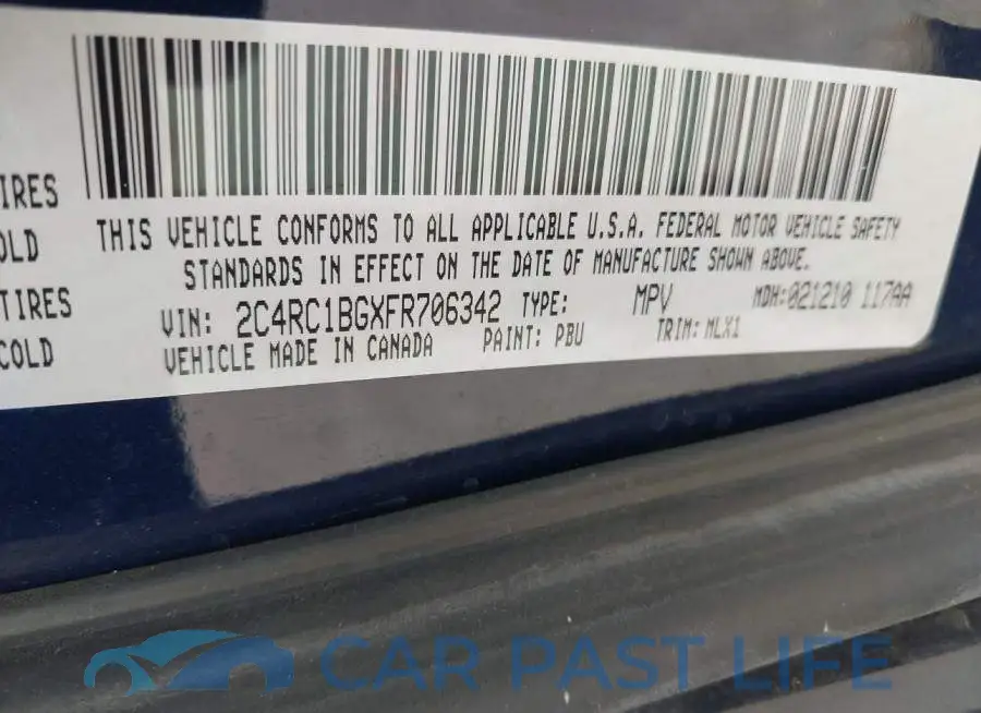2C4RC1BGXFR706342# 9