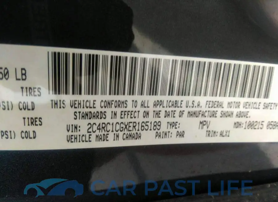 2C4RC1CGXER165189# 9