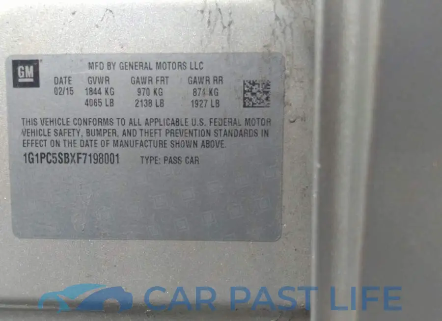 1G1PC5SBXF7198001# 9