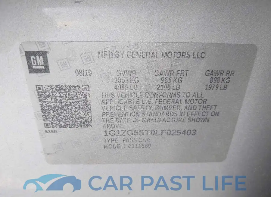 1G1ZG5ST0LF025403# 9