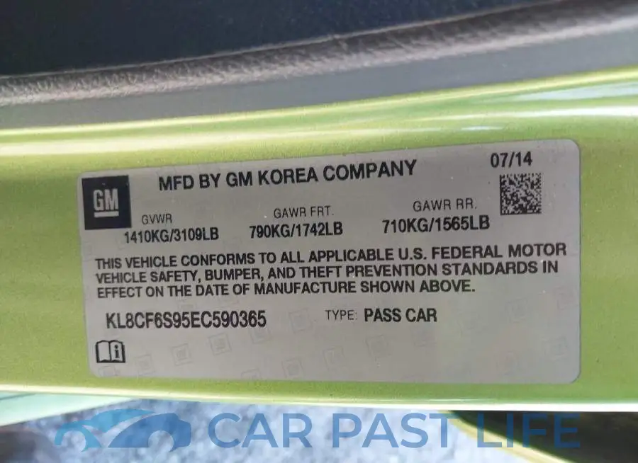KL8CF6S95EC590365# 9