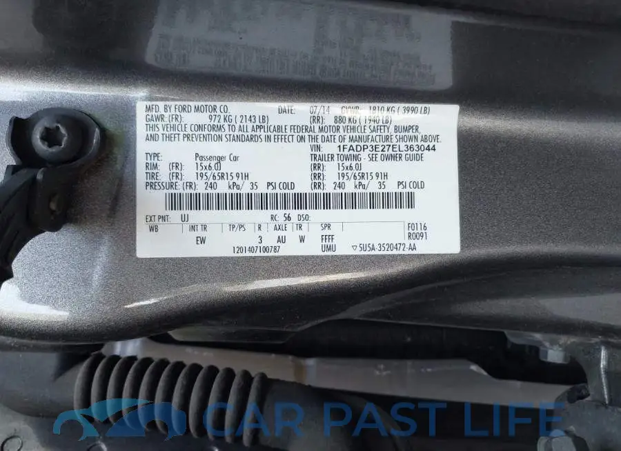 1FADP3E27EL363044# 9