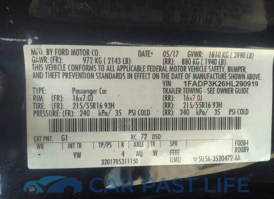 1FADP3K26HL290919# 9