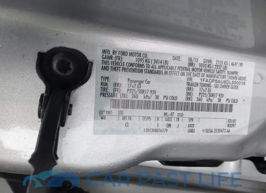 1FADP5AU8DL550018# 9