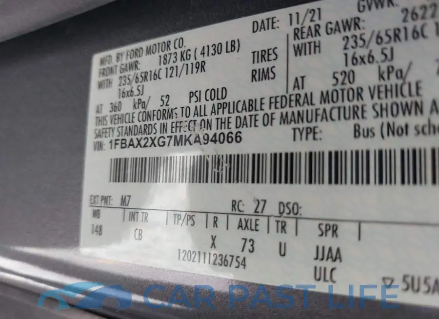 1FBAX2XG7MKA94066# 9