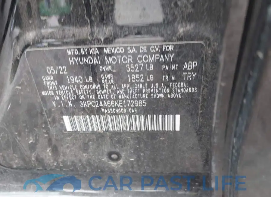 3KPC24A66NE172985# 9