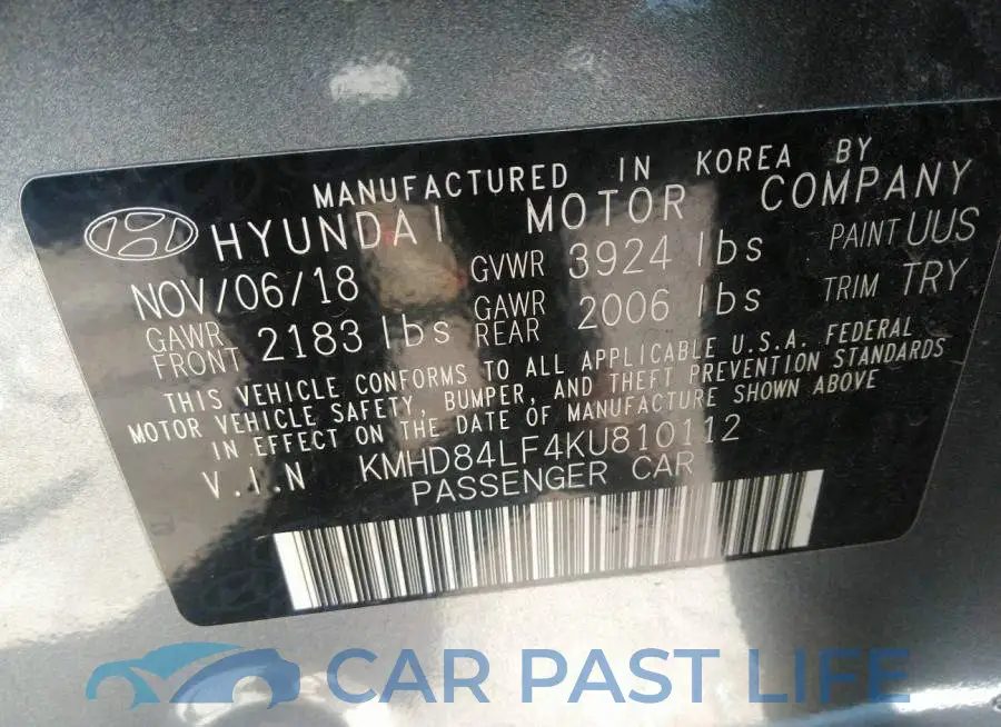 KMHD84LF4KU810112# 9