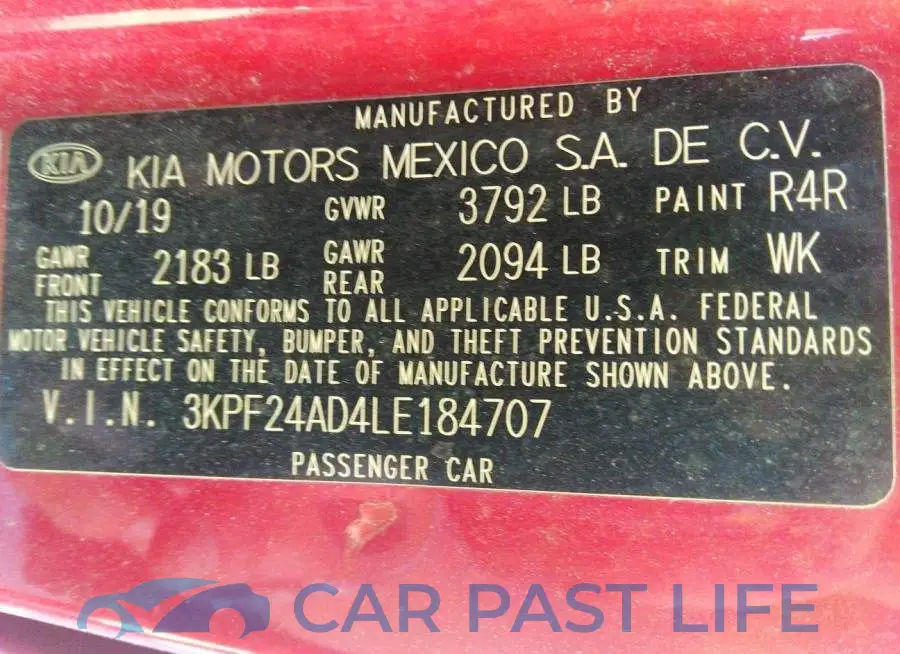 3KPF24AD4LE184707# 9