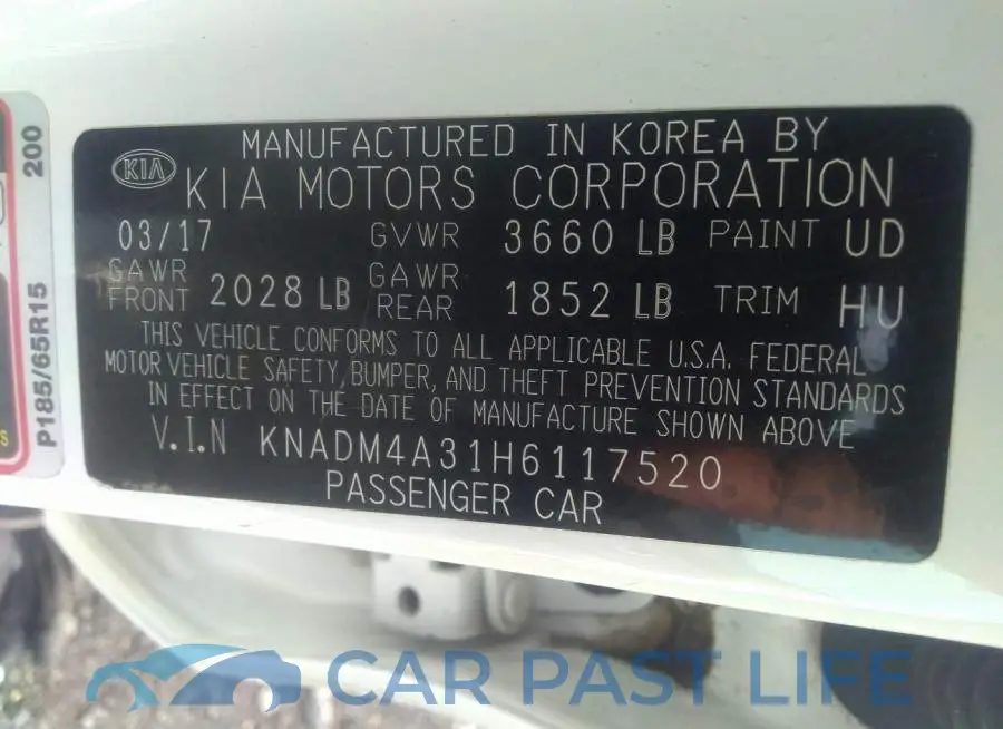 KNADM4A31H6117520# 9