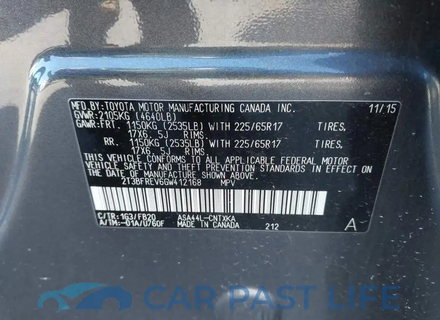 2T3BFREV6GW412168# 9
