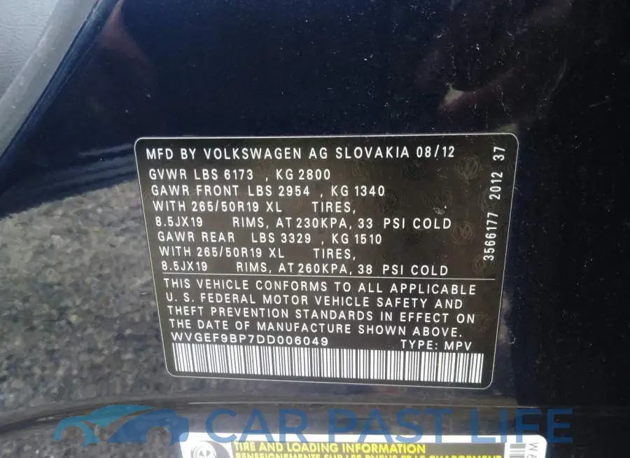 WVGEF9BP7DD006049# 9