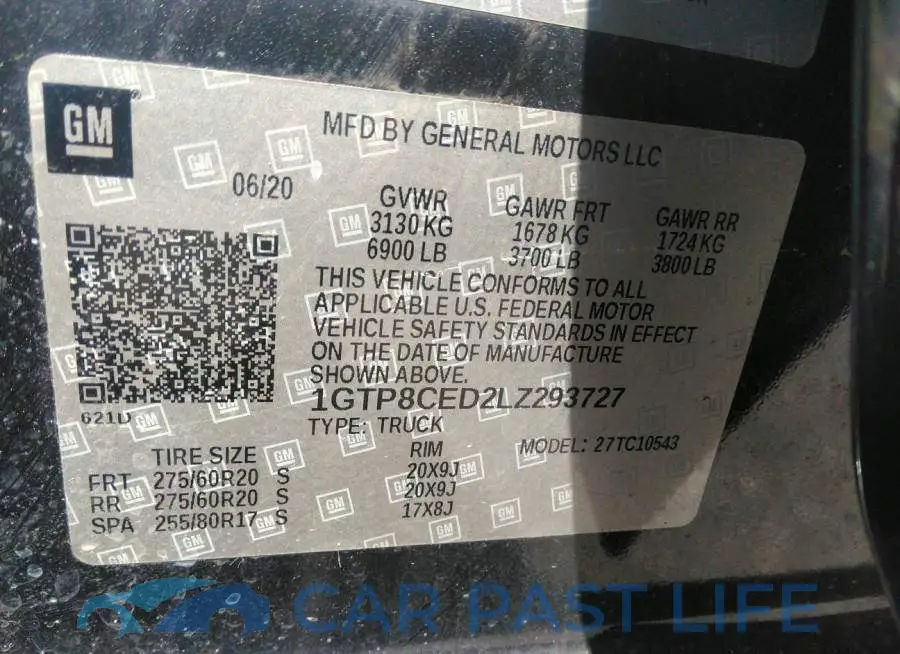 1GTP8CED2LZ293727# 9
