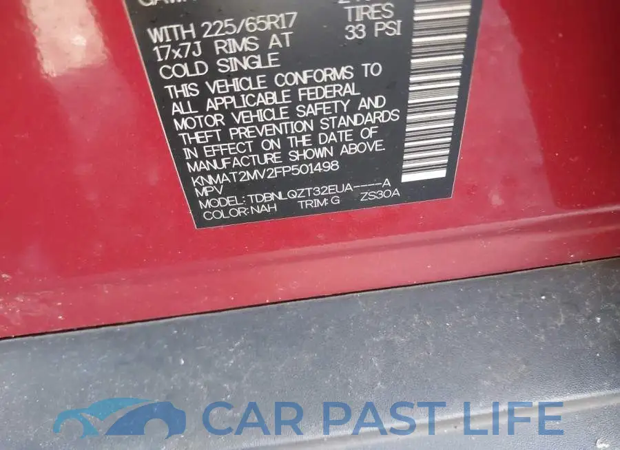 KNMAT2MV2FP501498# 9