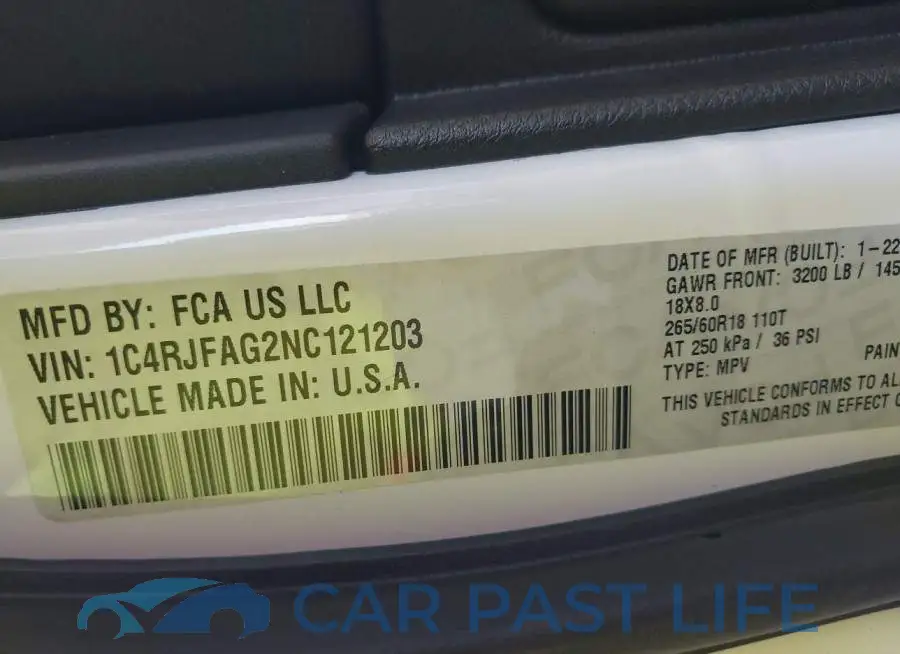 1C4RJFAG2NC121203# 9