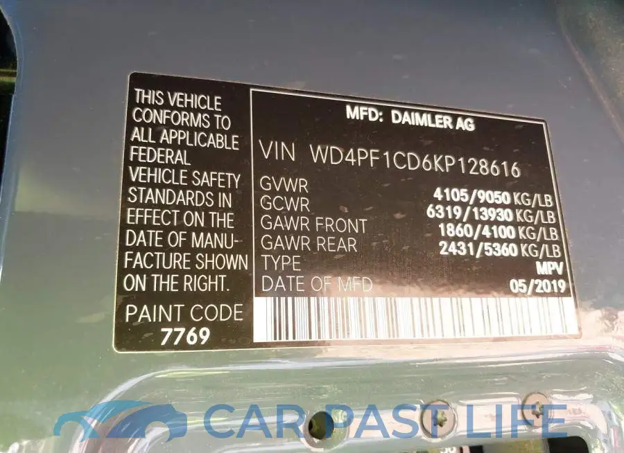 WD4PF1CD6KP128616# 9