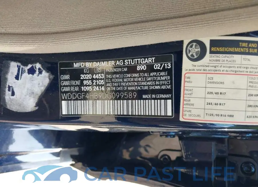 WDDGF4HB9DG099589# 9