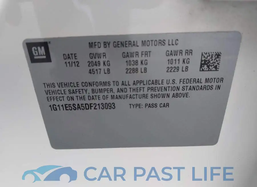 1G11E5SA5DF213093# 9