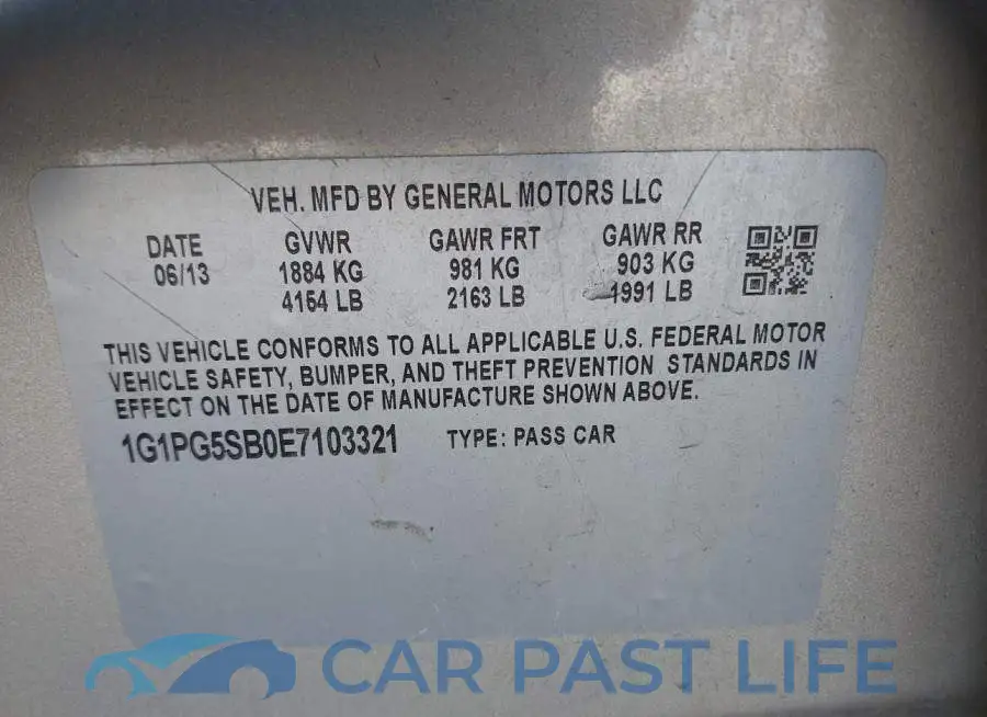 1G1PG5SB0E7103321# 9