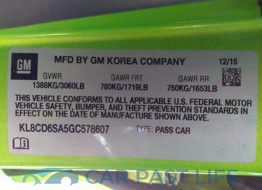 KL8CD6SA5GC578607# 9