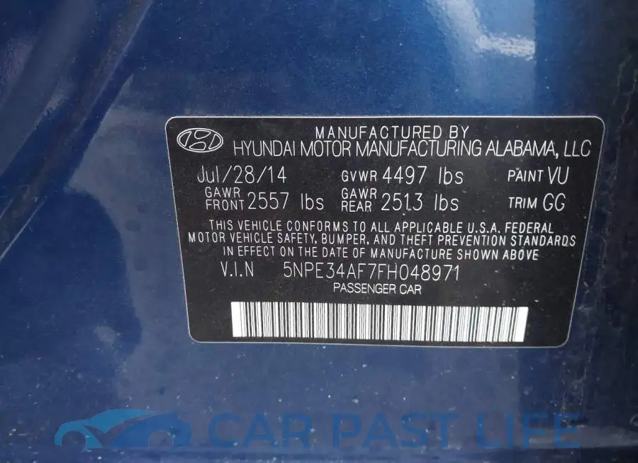 5NPE34AF7FH048971# 9