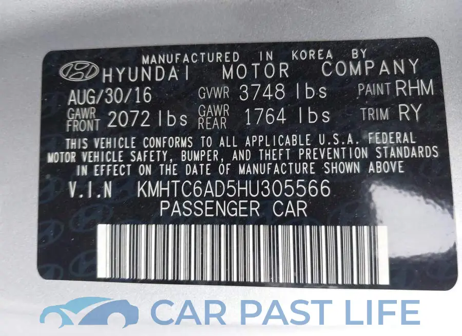 KMHTC6AD5HU305566# 9