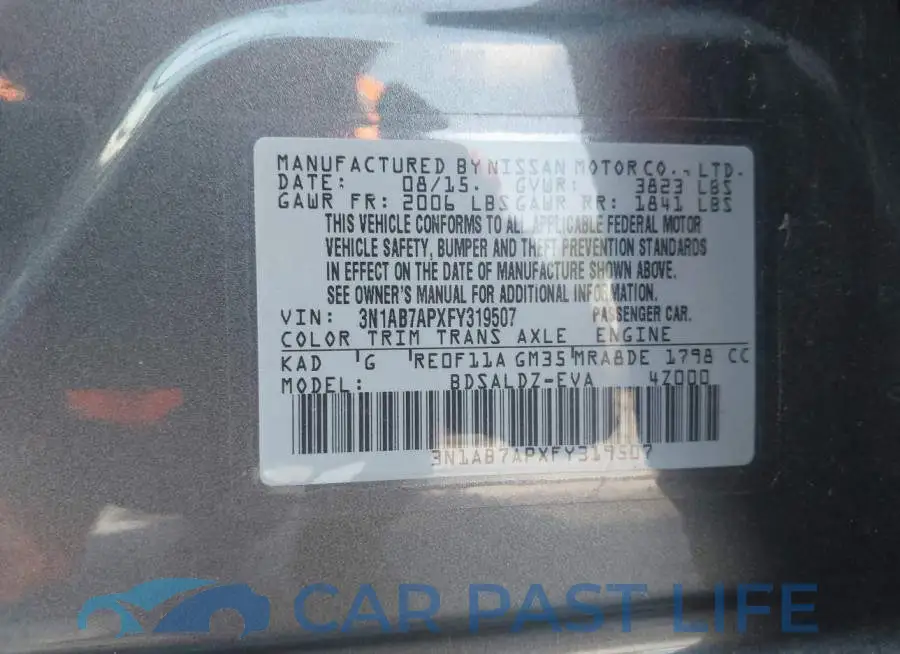 3N1AB7APXFY319507# 9