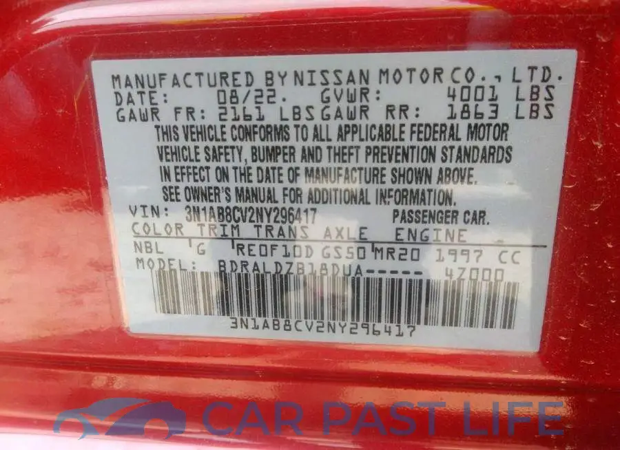 3N1AB8CV2NY296417# 9