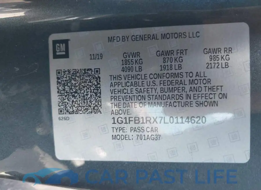 1G1FB1RX7L0114620# 9