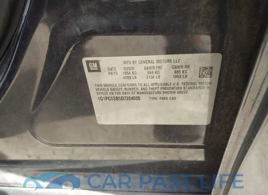 1G1PC5SB5D7284605# 9