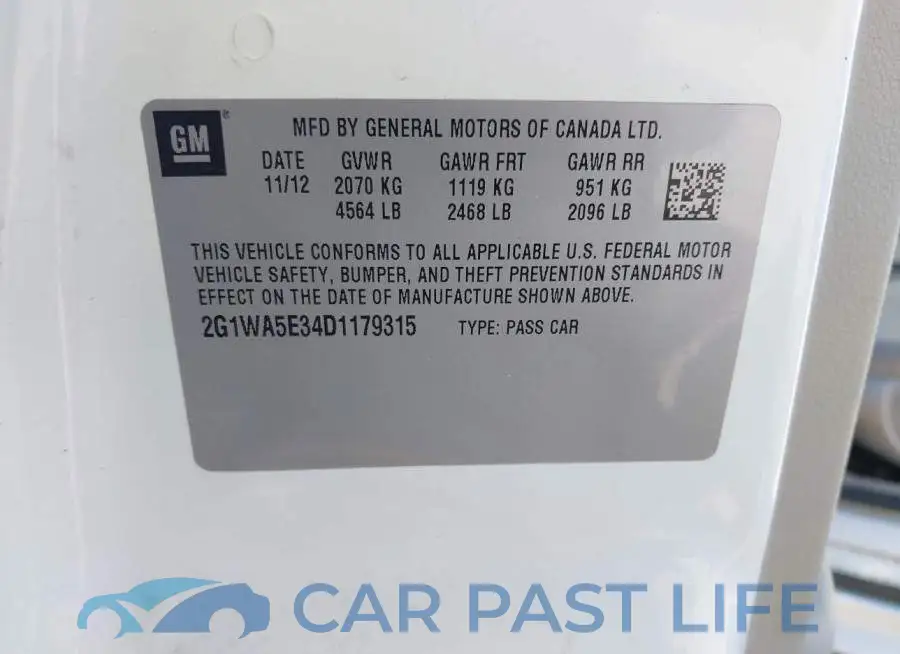 2G1WA5E34D1179315# 9