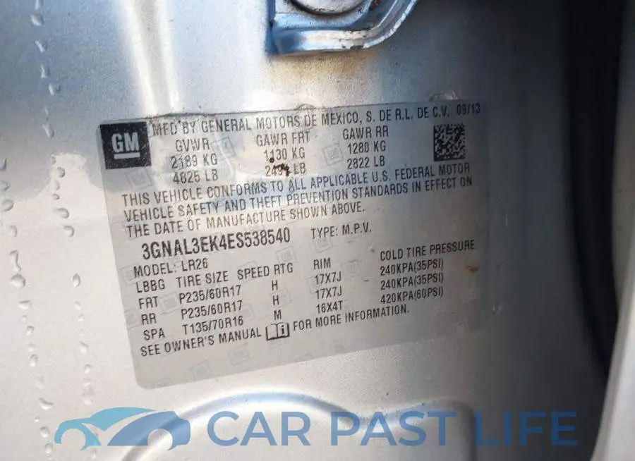 3GNAL3EK4ES538540# 9