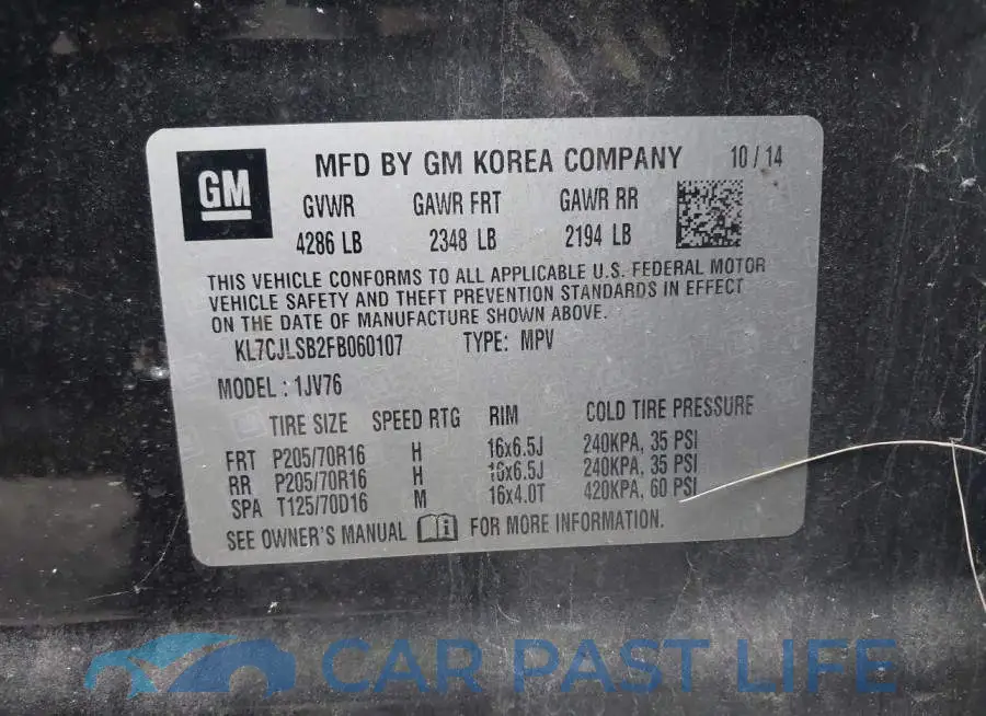 KL7CJLSB2FB060107# 9