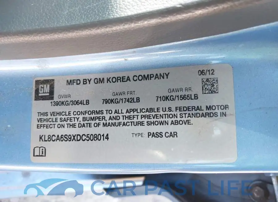 KL8CA6S9XDC508014# 9