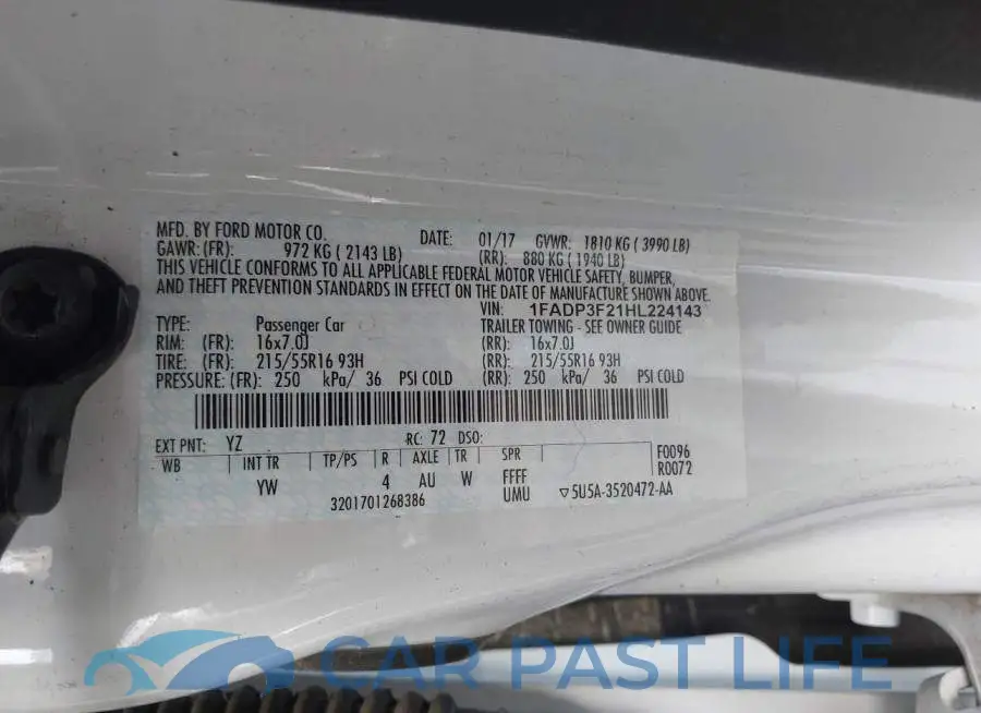 1FADP3F21HL224143# 9