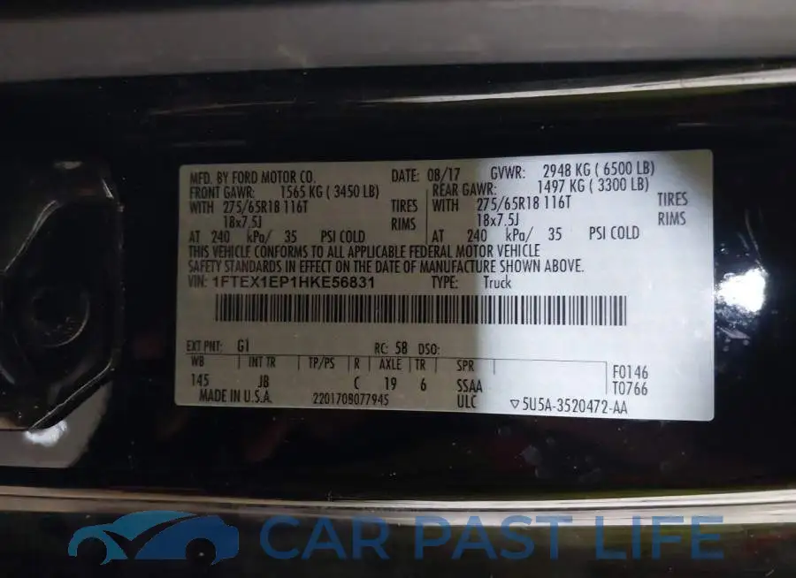 1FTEX1EP1HKE56831# 9