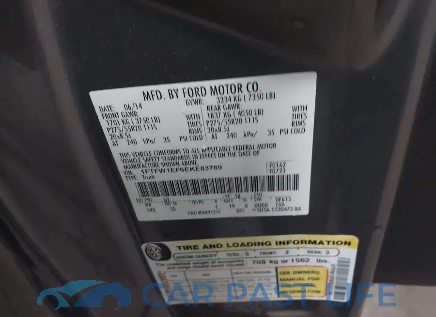 1FTFW1EF6EKE83789# 9