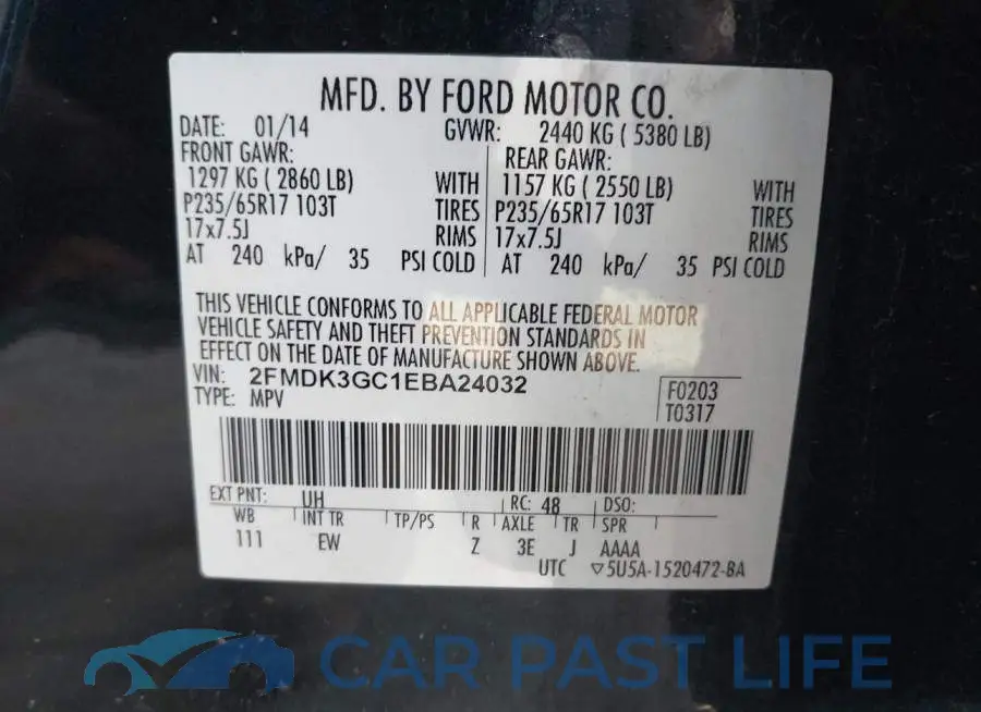 2FMDK3GC1EBA24032# 9