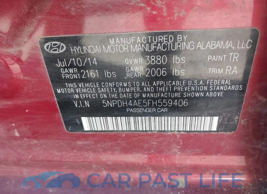 5NPDH4AE5FH559406# 9