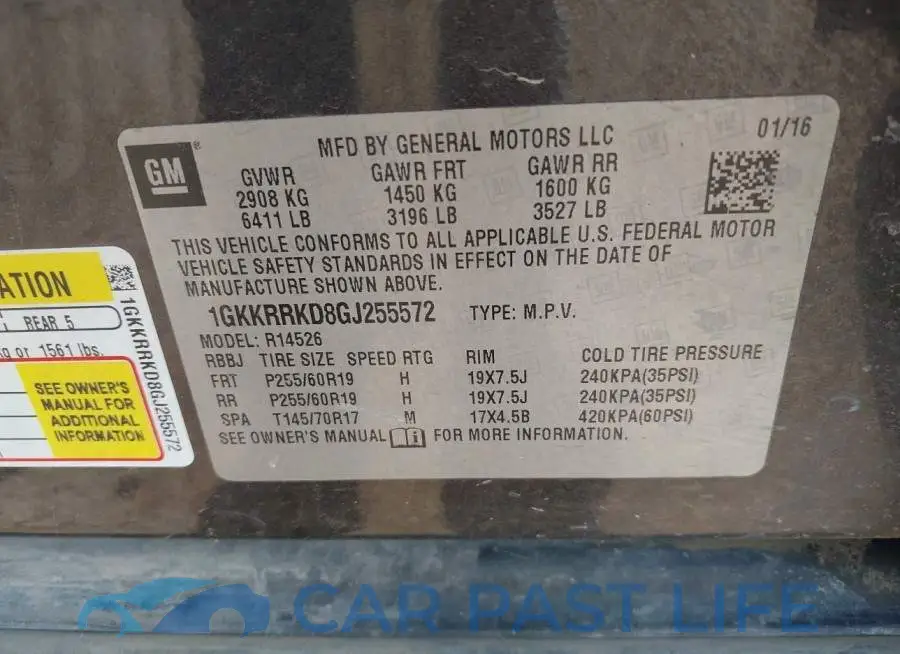 1GKKRRKD8GJ255572# 9