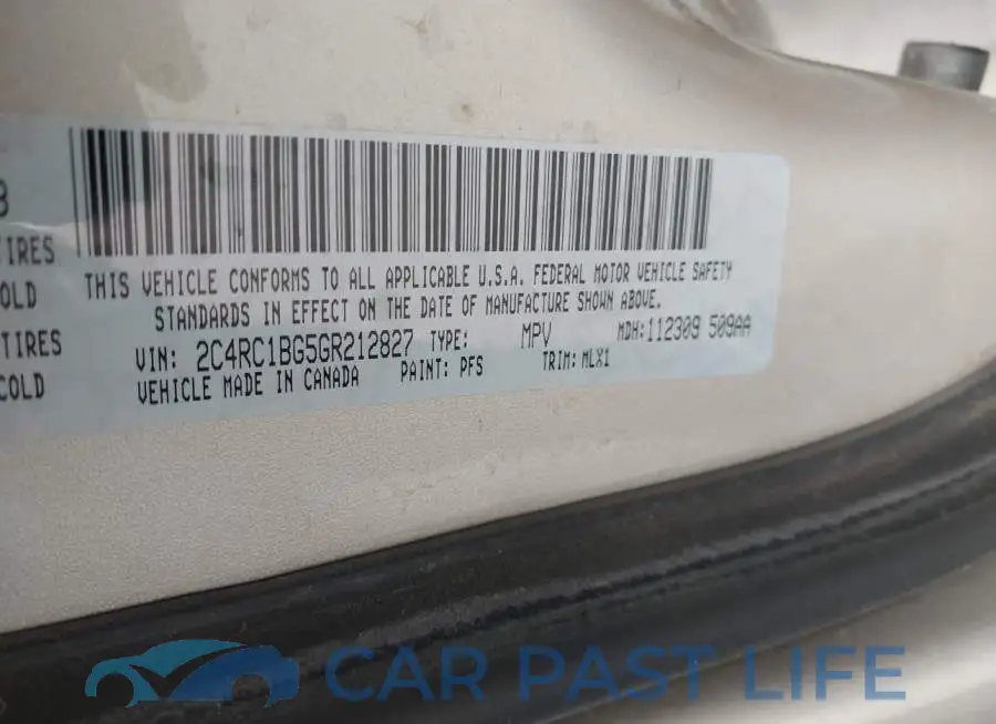 2C4RC1BG5GR212827# 9
