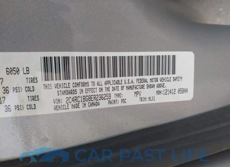 2C4RC1BG8ER236259# 9