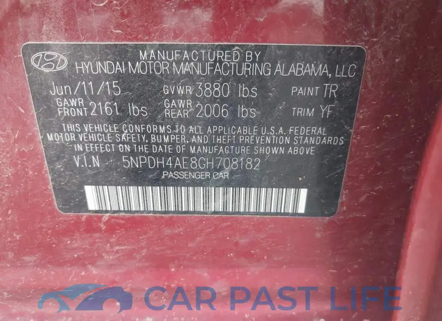 5NPDH4AE8GH708182# 9