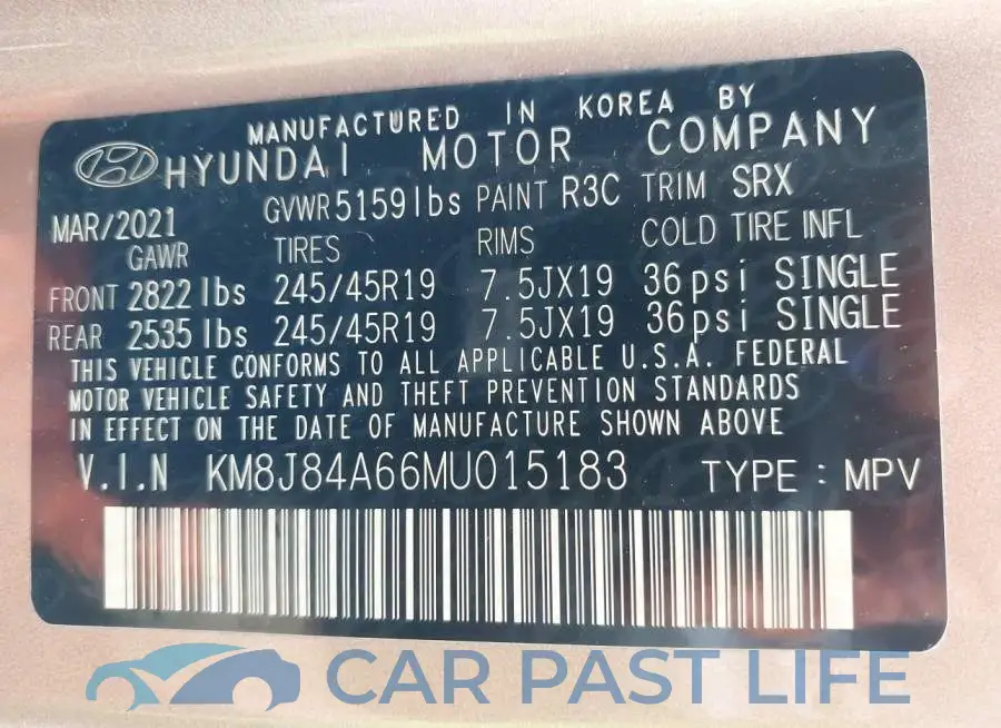 KM8J84A66MU015183# 9