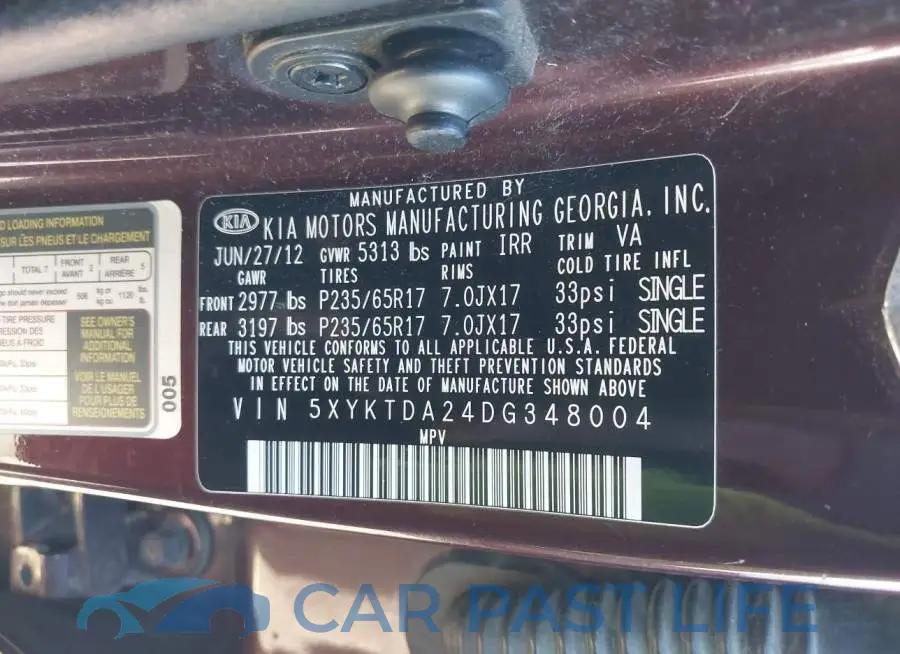 5XYKTDA24DG348004# 9