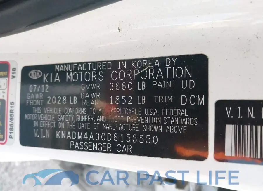 KNADM4A30D6153550# 9