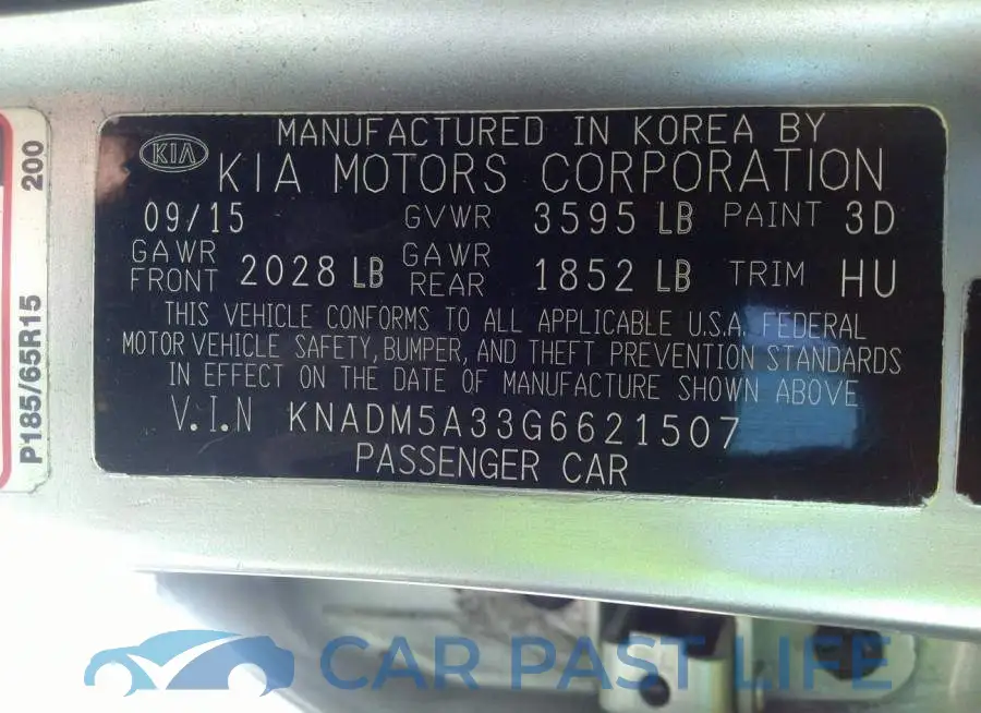 KNADM5A33G6621507# 9