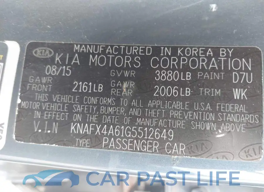 KNAFX4A61G5512649# 9