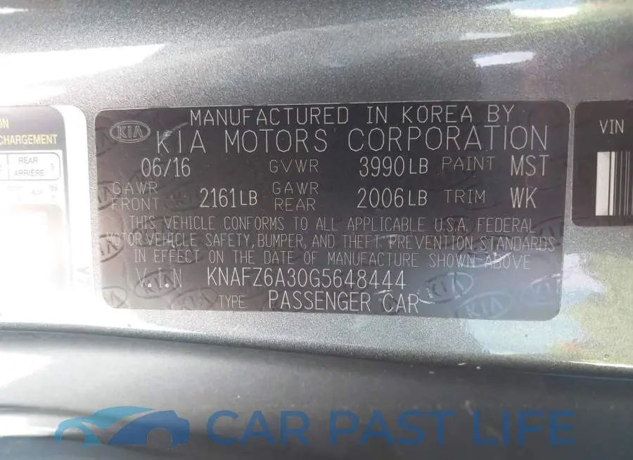KNAFZ6A30G5648444# 9