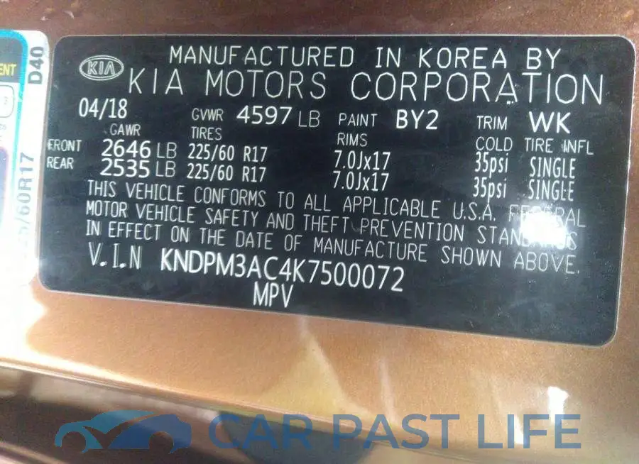 KNDPM3AC4K7500072# 9