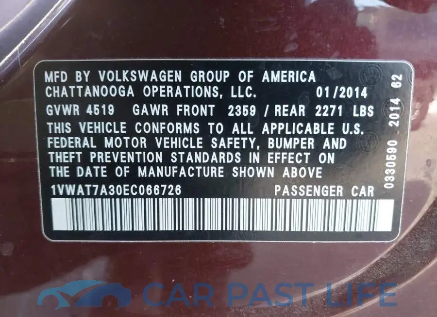 1VWAT7A30EC066726# 9